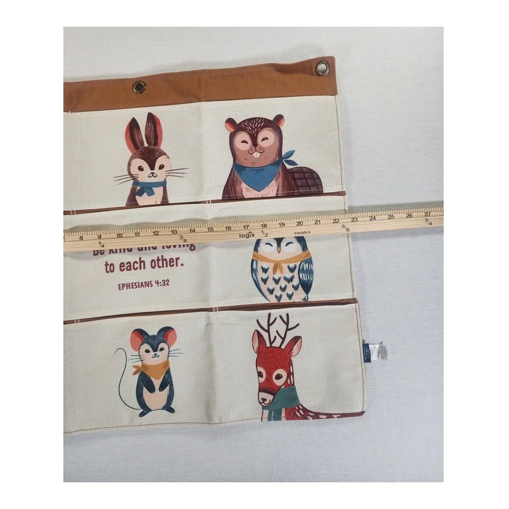 Mary & Martha Woodland Friends Book Toy Organizer Religious Christian Canvas Kid